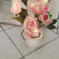 گلدان شب خواب قدیمی که گلها بازوبسته میشود