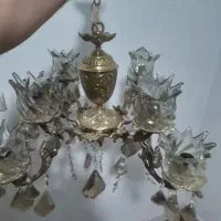 دو عدد لوستر ۴ شاخه ۸ شعله برنزی|لوستر و چراغ آویز|تهران, افسریه جنوبی|دیوار