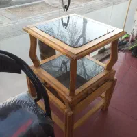 دو عدد میز چوبی