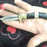 چاقوی قدیمی تاشودسته برنج کارشده