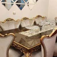 فروش یک دست مبلمان کلاسیک و میز نهارخوری ۸ نفره|مبلمان خانگی و میز عسلی|تهران, قلهک|دیوار