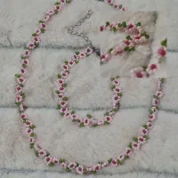 ست گردنبندمنجوقی ومرواریددستساز