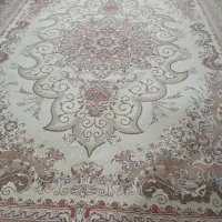 فرش ۱۲متری جفت زمینه کرم گردویی