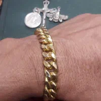 یک عدد دستبنده مردانه آب طلا ۱۸ فروشی