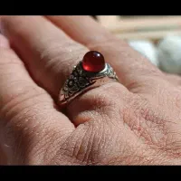 انگشترهای نقره عقیق کهنه ری احمد یاقوت کهنه|جواهرات|اسلامشهر, زرافشان|دیوار