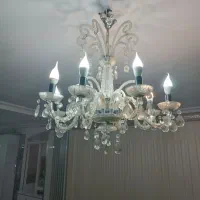 لوستر شیشه ای 8شعله