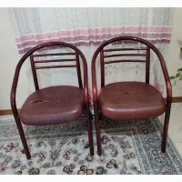 دو عدد صندلی فلزی