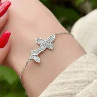 دستبند نقره برگ کدtea045 گالری رزگلد فلکه دانشگاه|بدلیجات|تبریز, |دیوار