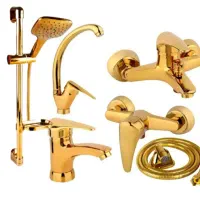 بسته کامل شیرآلات ۶ تکه کروم قیمت ۴۹۵۰ /جنس مرغوب|مصالح و تجهیزات ساختمان|قم, انسجام|دیوار