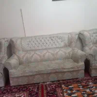 یک دست مبل راحتی|مبلمان خانگی و میز عسلی|باسمنج, |دیوار