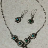 نیم ست نقره فیروزه