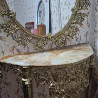 آینه و میز طرح برنز|بوفه، ویترین، کنسول|زنجان, |دیوار