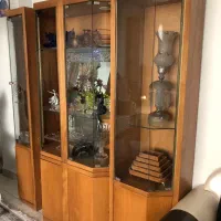 دکور ۴ تکه تمام چوب ایتالیایی|بوفه، ویترین، کنسول|کرج, فاز ۴ مهرشهر|دیوار