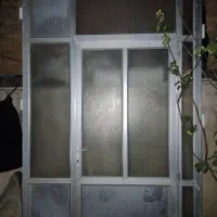 درب بزرگ تمام آلومینیومی قدیمی سنگین سالم و با قفل|مصالح و تجهیزات ساختمان|تهران, شمیراننو|دیوار