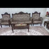 مبل سلطنتی ۹ نفر چوبه گردو اصل|مبلمان خانگی و میز عسلی|کرج, شهرک جهاننما|دیوار