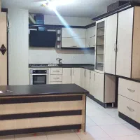 کابینت ترکیبی فلز و چوب.همراه با هود و سینک و شیر