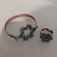 ست دستبندو انگشتر مس