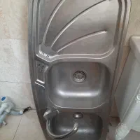 سینک ظرفشویی دو لگنه با شیر آلات