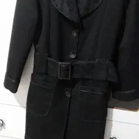 پالتو مشکی zara ونیم بوت سگکدار زنانه مشکی