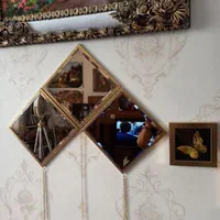 اینه لوزی و پروانه قاب دار کار تمیز|آینه|مشهد, سرافرازان|دیوار