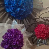 دسته گل های روبانی زیبا و شیک|گل مصنوعی|میبد, |دیوار