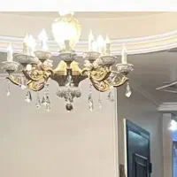 2عدد لوستر سنگین برنز 8شاخه 16 شعله