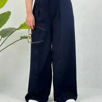 شلوار پارچه ای ریزشی سورمه ای