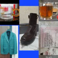 کت شلوار  و پیراهن  وبوت   و لیوان دسته مرواریدی