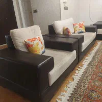 مبل راحتی هفت نفرو بدون عسلی ومیز جلو مبلی