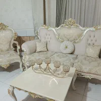 مبل سلطنتی هشت نفره و میز ناهار خوری 6 نفره