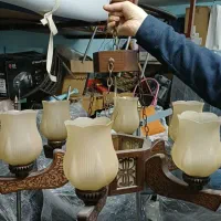 لوستر چوبی دو عدد