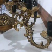 لوستر برنز پنج شاخه ده شعله|لوستر و چراغ آویز|باقرشهر, |دیوار