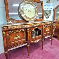 بوفه مازول ویترین براق چوب ترکیه مدرن