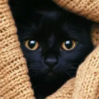 بچه گربه سیاه پیدا شده