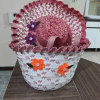 سبدوکلاه حصیری سنتی نو سالم فقط تزئینی بوده