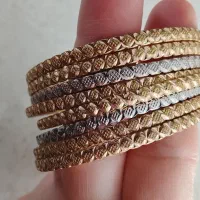 النگو طلا روس سایزسه رنگ ثابت