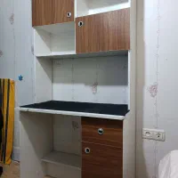 میز تحریر دارای کتابخانه بهترین جنس چوب|میز تحریر و کامپیوتر|کرج, دهقان ویلا|دیوار
