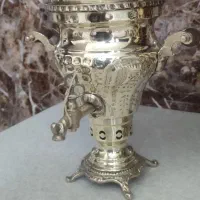 سماور زغالی1لیتری طرح گلابی