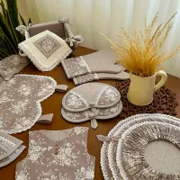 دوخت انواع سرویس اشپزخانه و کارنمدی|سفره، حوله، دستمال آشپزخانه|اراک, |دیوار