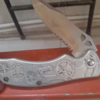 چاقوی کوهنوردی و گردش امریکایی اصل با ساعت اورینت|کلکسیون و سرگرمی|کاشمر, |دیوار