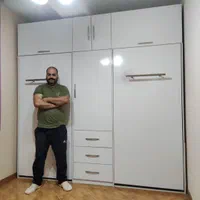 تخت کمجا کمددیواری مدلMDFپاکچوب تخت تاشودیواری|تخت و سرویس خواب|تهران, جنت‌آباد جنوبی|دیوار