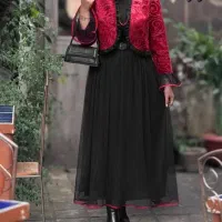 لباس یلدا کت و دامن یلدایی شیک نونو مارکش هم روشه