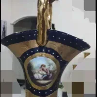 شکلات خوری سورمه ای آب طلا کاری