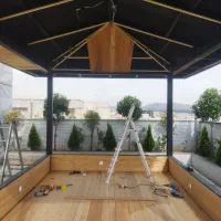 نصب قرنیز ترموود ام دی اف دیوارکوب و کارای چوبی