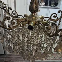 لوستر ۵ شعله بسیار شیک و سالم - تمام برنز|لوستر و چراغ آویز|مشهد, اقبال|دیوار