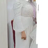 لباس مجلسی سفید با توربان