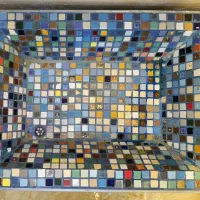 (( حوض کاشی رنگی ریز ))