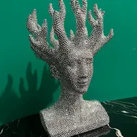 مجسمه کاستوم نگینی دستساز|مجسمه، تندیس، ماکت|رشت, فرزانه|دیوار