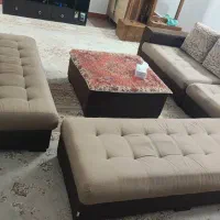 مبل راحتی ال ۶ نفره با کاناپه و جلو مبلی