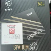 حافظه SSD MSI SPATIUM S270 با ظرفیت ۲۴۰ گیگ
